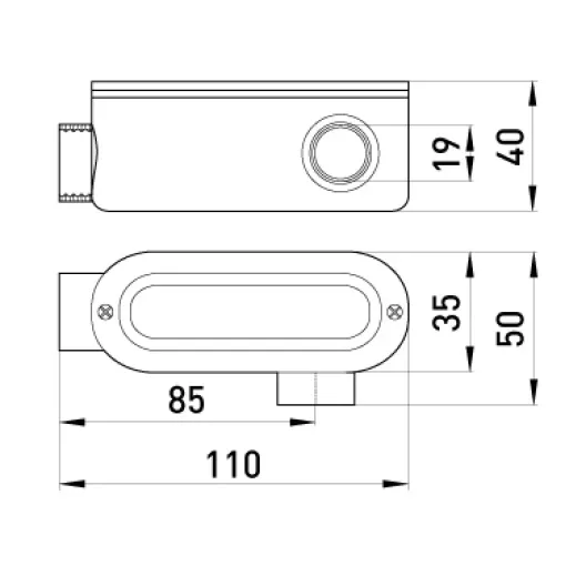 З`єднувач ревізійний Г-подібний e.industrial.pipe.db.revise.elbow.1/2 для труб 1/2 ENEXT