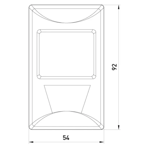 Датчик руху інфрачервоний e.sensor.pir.38.white(білий), 180 , IP20 E.NEXT