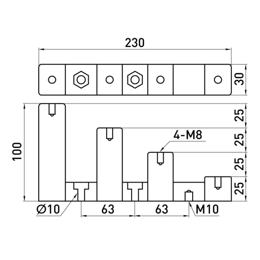 Изолятор ступенчатый e.step.cj4-30 700A E.NEXT