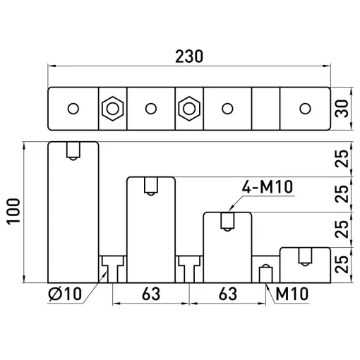 Изолятор ступенчатый e.step.cj4-40 900A E.NEXT