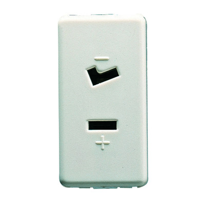 SELV розетка 2P 6A 24V Поляризация 1 модуль серия System цвет - White GW20234