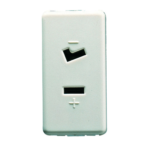 SELV розетка 2P 6A 24V Поляризация 1 модуль серия System цвет - White