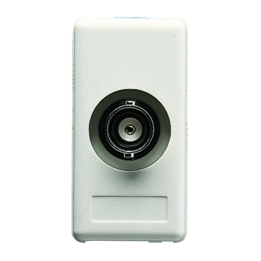 BNC разъём 50/75/93 OHM для коаксиальных кабелей сварка 1 модуль серия System цвет - White