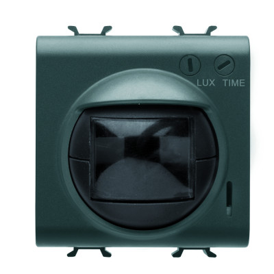 Інфрачервоний датчик руху 230V ac 50/60Гц 1 Н.В. 16A(AC1)/10A (AC15) 250V ac 2 модулі чорний Серія Chorus GW12592
