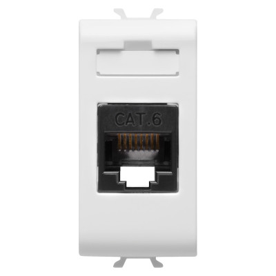 RJ45 розетка Category 6  1 модуль цвет - белый Серия Chorus GW10423
