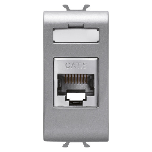 RJ45 розетка Category 6  1 модуль колір - Тітан Серія Chorus