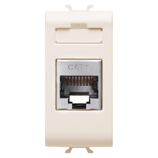 RJ45 розетка Category 6  1 модуль колір - Слонова кістка Серія Chorus