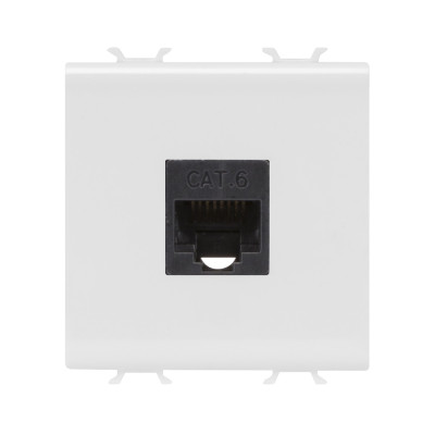 RJ45 розетка Category 6  2 модуля цвет - белый Серия Chorus GW10435