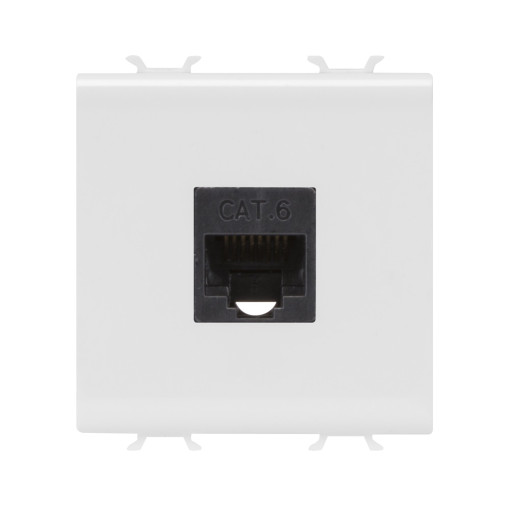 RJ45 розетка Category 6  2 модуля цвет - белый Серия Chorus