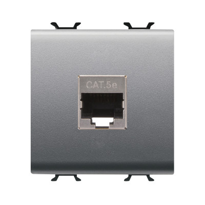 RJ45 розетка Category 5e  2 модуля цвет - титан Серия Chorus GW14436