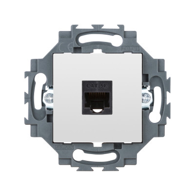 RJ45 розетка Витая пара Category 5e  Инструмент 2 модуля цвет - белый Серия Dahlia GW35271W