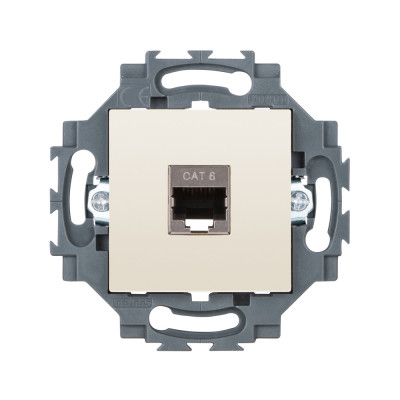 RJ45 розетка Витая пара Category 6  Инструмент 2 модуля цвет - Слоновая кость Серия Dahlia GW35274Y