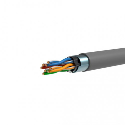 ITK Кабель связи витая пара ШПД F/UTP, кат.5E 4х2х0,48мм solid, PVC, 305м, IEK, серый