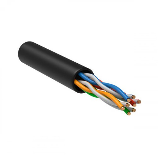 ITK Кабель зв`язку вита пара U/UTP, кат.6 4x2х23(0,57мм)AWG solid, LDPE, 305м, IEK, чорний