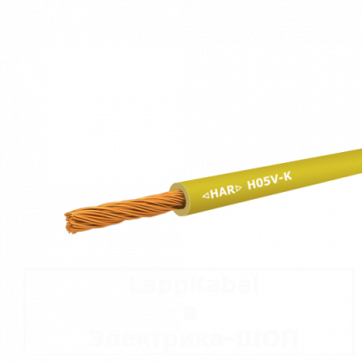 Провід 1X1,0мм² H05V-K YE жовтий