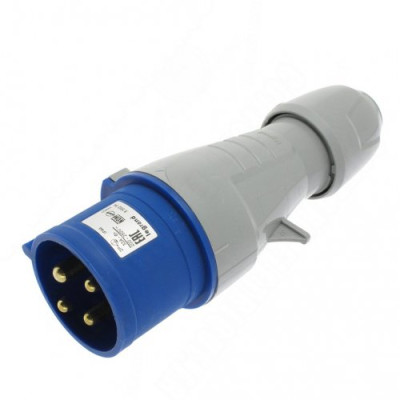 Вилка прямая 32A 3К+З 230В IP44  P17 Tempra Pro