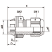 Гермоввід для кабелю SKINTOP CLICK-R 25 RAL 7035 LGY