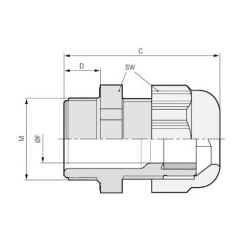 Сальник для кабеля SKINTOP ST-M 12X1,5 RAL 9005 BK