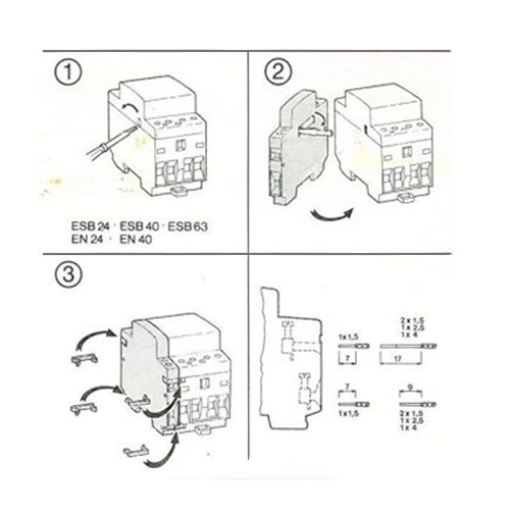 Контакт дополнительный для контакторов Abb ESB — «EH04-20 боковой» — 2Н.О