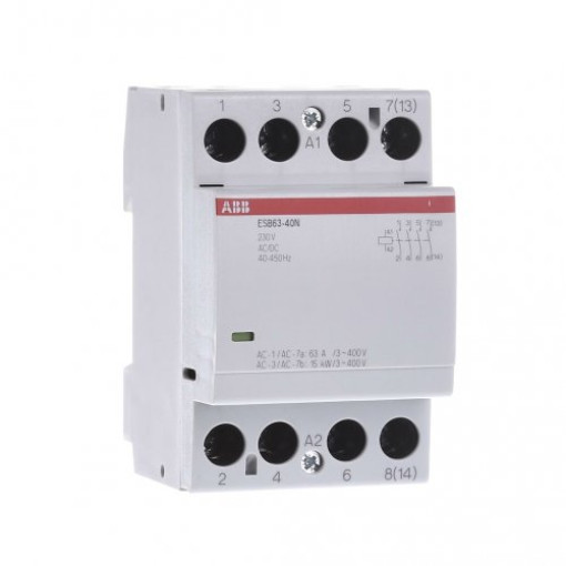 Контактор Abb ESB63-40N-06, 63А, 4Р, 4НВ, 230V АC/DC