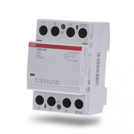 Контактор Abb ESB63-40N-06, 63А, 4Р, 4НВ, 230V АC/DC