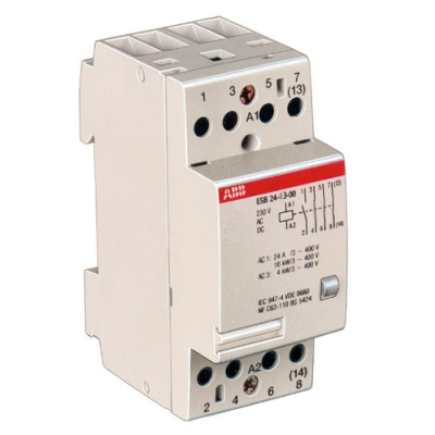 Контактор модульный — «Abb ESB24-13» 24 Ампера / 230V~ — 1Н.О+3Н.З
