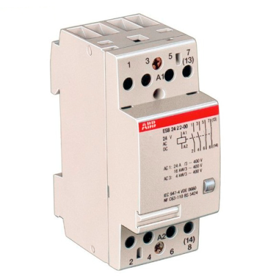 Контактор модульный — «Abb ESB24-22» 24 Ампера / 24V AC/DC — 2Н.О+2Н.З
