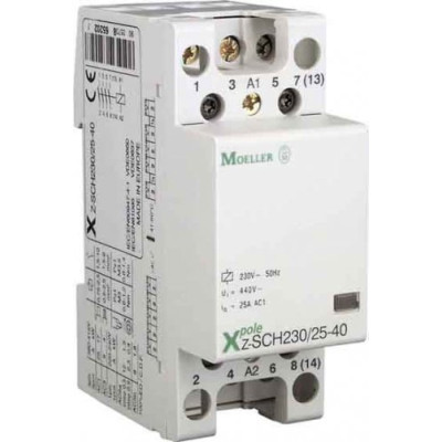 Контактор модульный — «Z-SCH» 25 Ампер / 2Н.О+2Н.З / катушка 230V~