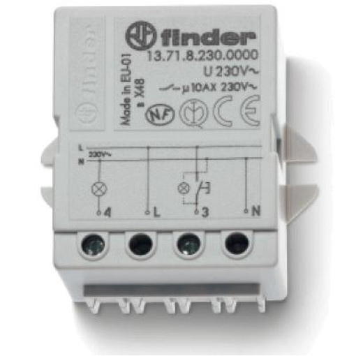 Электронное импульсное реле 1НО 10А 230VAC Finder 137182300000
