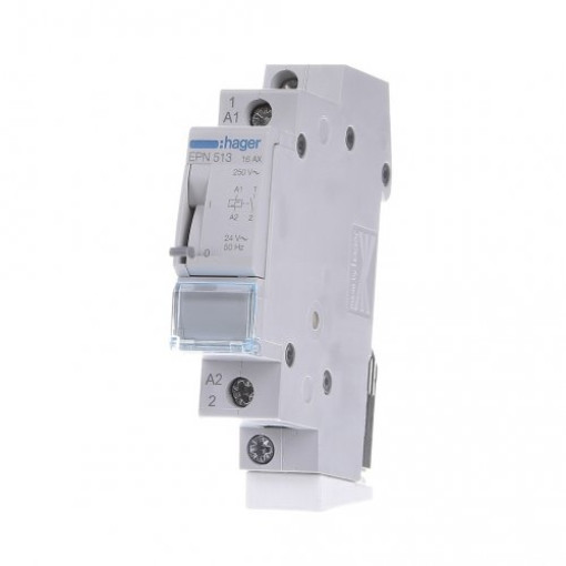 Імпульсне реле Hager EPN513, 1н.о., 16А, Uупр.=24V АС/ 12V DC