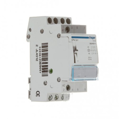 Імпульсне реле Hager EPN541, 4н.о., 16А, Uупр.=24V~АС/ 12V AC