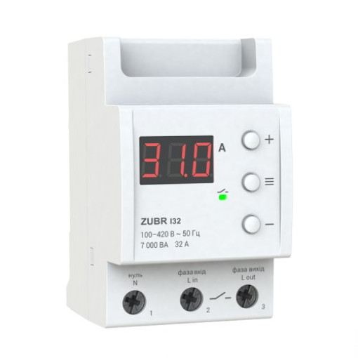 Реле тока ZUBR I32, 32 А, 1ф, DIN