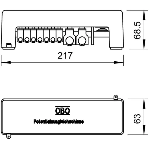 Шина уравнивания потенциалов OBO Bettermann (5015650) 1801 VDE