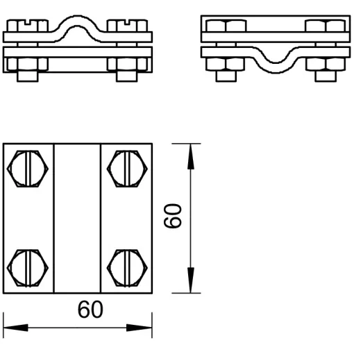 Крестовой соединитель OBO Bettermann (5312604) 253 8X8 FT (40-60 мкм)