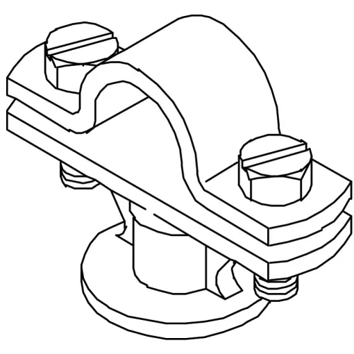Держатель молниеприемника OBO Bettermann (5412609) 16мм Galvanised G (5-10 мкм)