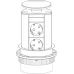 Анодированный выдвижной блок OBO Bettermann 6116858 на 2 места 2р+E 250V AC крышка SS кабель 3м