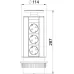 Анодированный выдвижной блок OBO Bettermann 6116866 на 3 места 2р+E 250V AC крышка SS кабель 3м