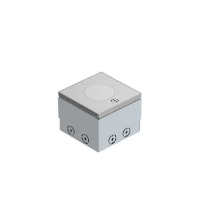 Встраиваемый розеточный люк OBO Bettermann  UDHOME2 на 2 розетки 250V AC 16A+дополнительно 2x RJ45 IP65 с тубусом и местом под напольное покрытие h=110-130мм 7368410