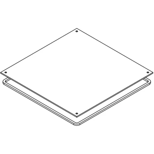 Глухая рамка-адаптер для напольного лючка OBO Bettermann 7400589 DUF 250-3 из оцинкованной стали