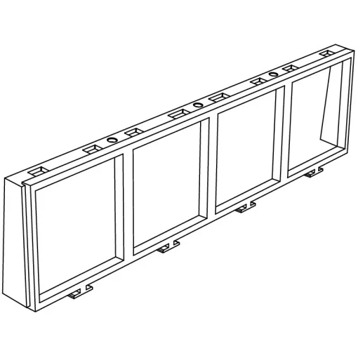 Cупорт-рамка для підлогового люка OBO Bettermann 7408670 MT45V під установку 4x modul45 L = 184мм
