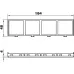 Cупорт-рамка для підлогового люка OBO Bettermann 7408670 MT45V під установку 4x modul45 L = 184мм