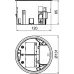 Розетковий супорт OBO Bettermann 7408838 MT R2 для люка GES R2 на 2 пости 45x45 + додатково 2 RJ45 h = 85мм для підлогового люка