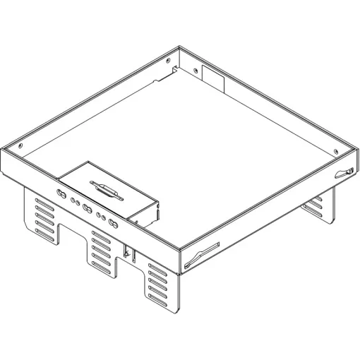 Кассетная рамка встраиваемого лючка OBO Bettermann 7409234 RKSN7 на 12 постов 45x45 243х243мм h=95мм для напольного покрытия h=25мм