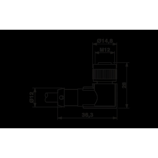 Кабель для датчика / исполнительного элемента - SAC-4P- 5,0-800/M12FR-3L 1567351