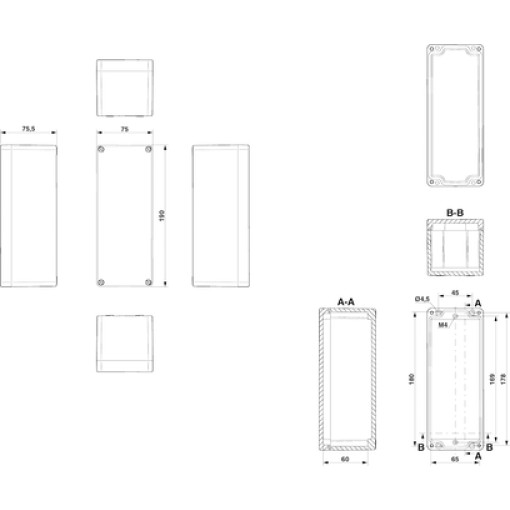 Клеммная коробка - E PE A 75X190X75 0899344 Клеммная коробка - E PE A 75X190X75 0899344