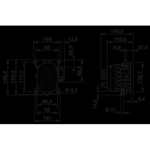 Зарядная розетка автомобиля - CHARX T2HBI24-DC200-2,0M2 1211217
