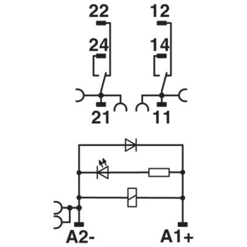 Релейный модуль - RIF-1-RSC-LDP-24DC/2X21AU 2903346