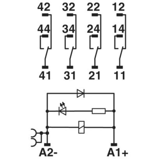 Релейный модуль - RIF-2-RSC-LDP-24DC/4X21/EX 2909845