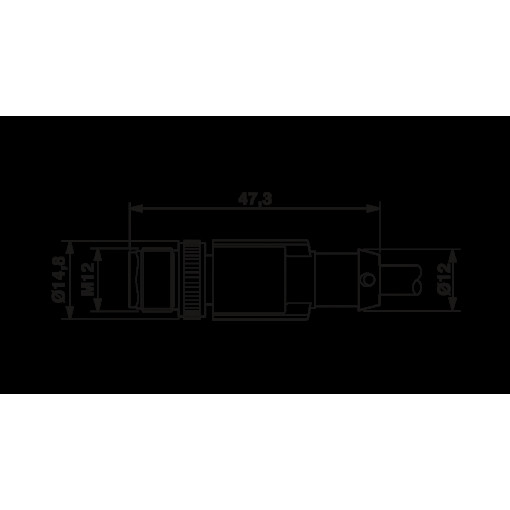 Кабель для датчика / исполнительного элемента - SAC-5P-M12MS/1,5-810/M12FR-3L 1416149
