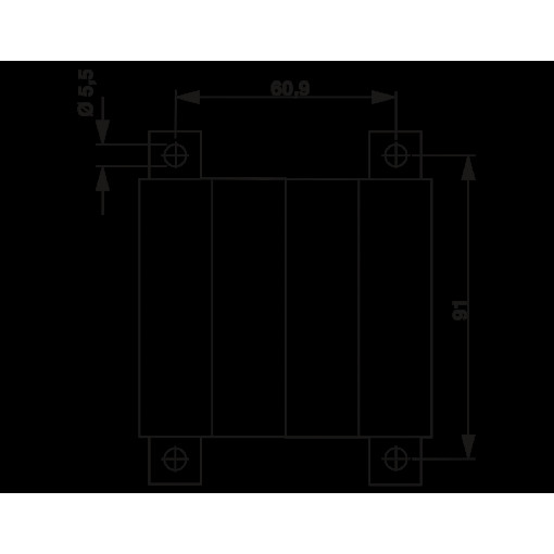 Клемма для высокого тока - UKH 70-3L/FE-F 3076565